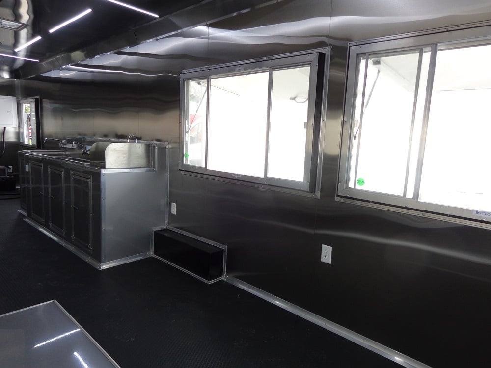 8.5′ x 30′ Orange Flat Nose Concession Food Trailer — photo 14