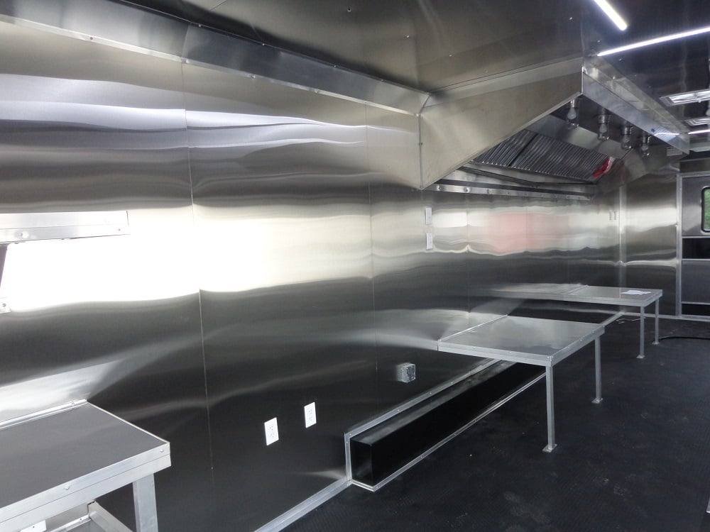 8.5′ x 30′ Orange Flat Nose Concession Food Trailer — photo 4