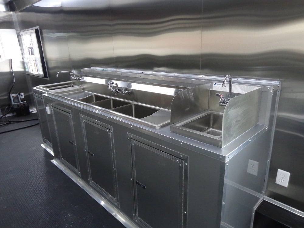 8.5′ x 30′ Orange Flat Nose Concession Food Trailer — photo 9