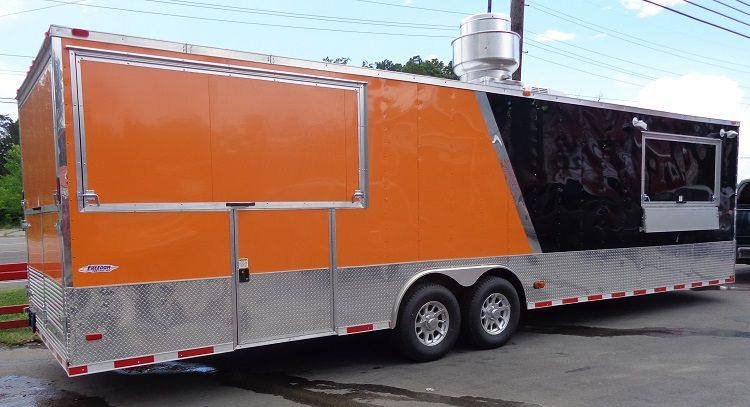 Concession Trailer 8.5’x30′ Catering BBQ Food Event (Orange & Black) — photo 11