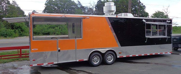 Concession Trailer 8.5’x30′ Catering BBQ Food Event (Orange & Black) — photo 13