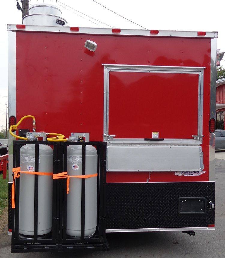 Concession Trailer 8.5’x22′ Vending BBQ Smoker Event Catering (Red) — photo 6