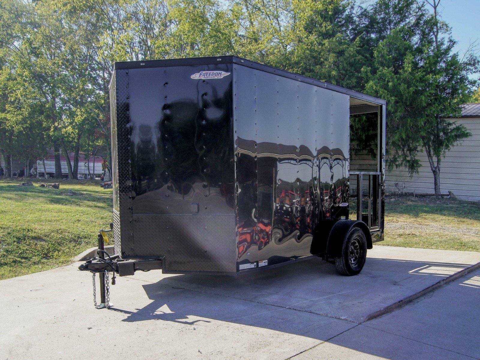 7×12 Black Concession Porch Trailer Food Serving Merchandising — photo 3