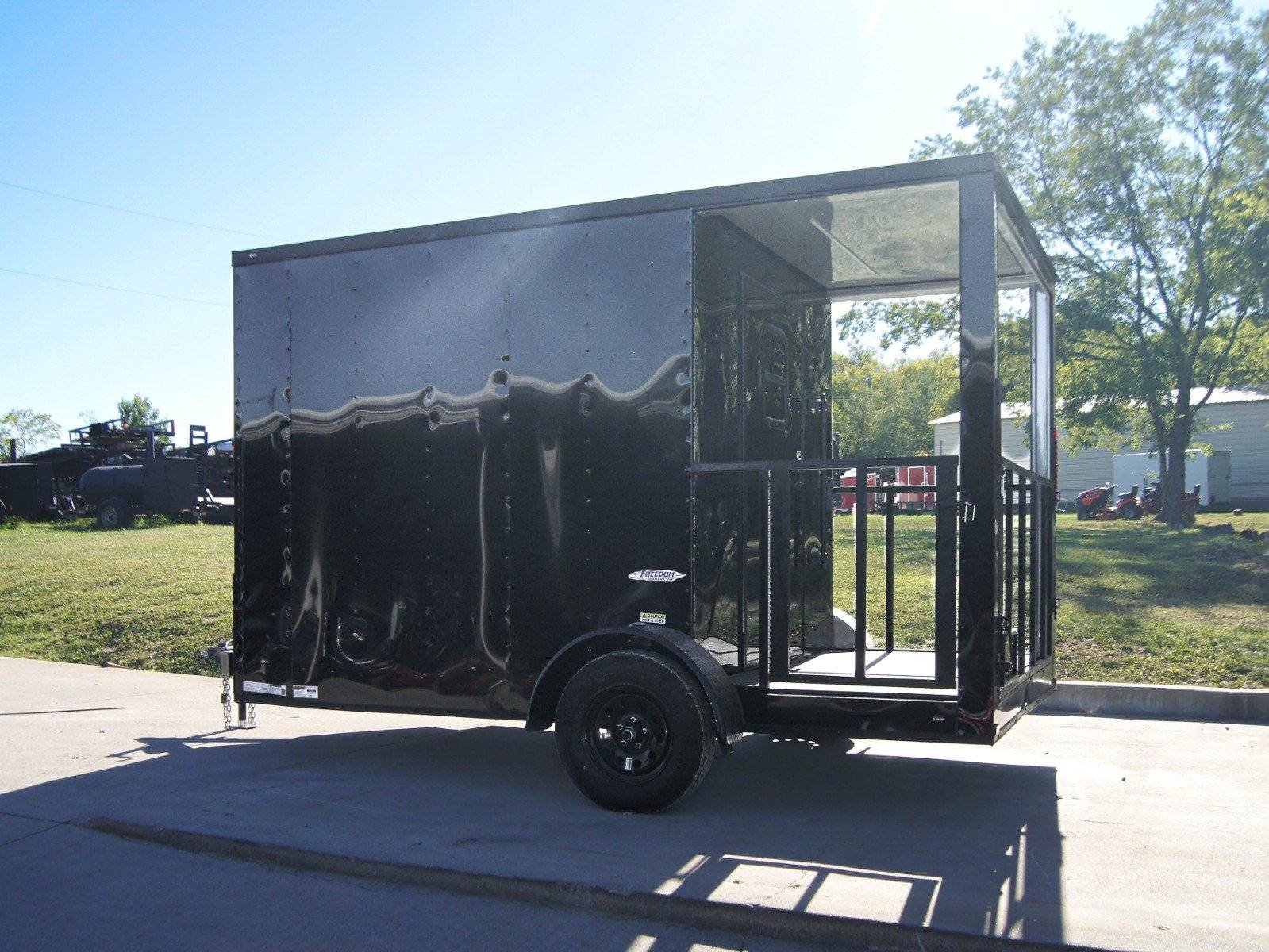 7×12 Black Concession Porch Trailer Food Serving Merchandising — photo 4