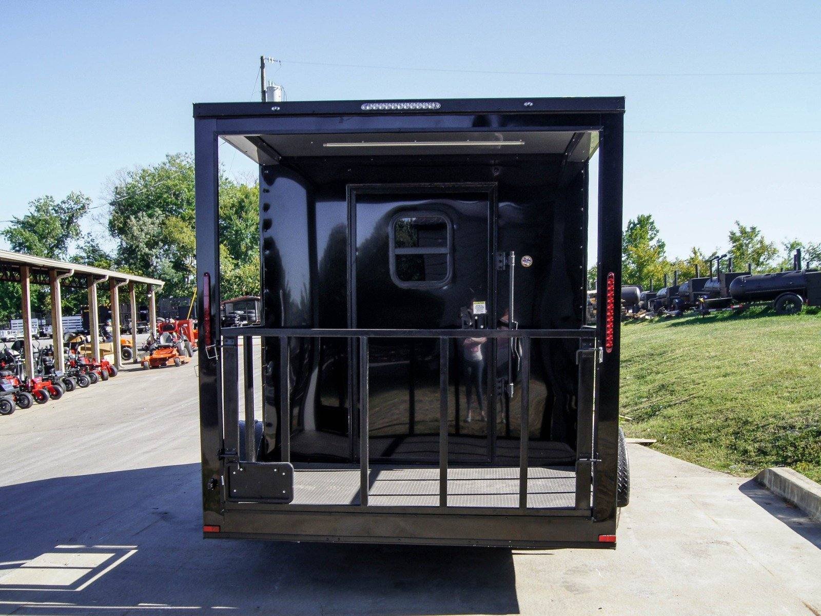 7×12 Black Concession Porch Trailer Food Serving Merchandising — photo 5