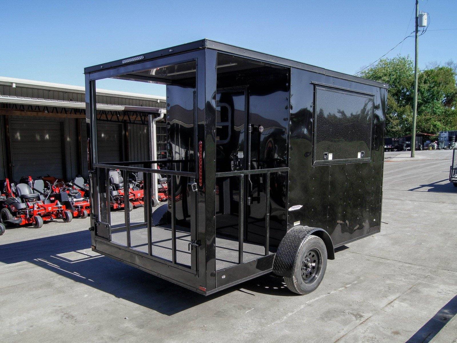 7×12 Black Concession Porch Trailer Food Serving Merchandising — photo 6