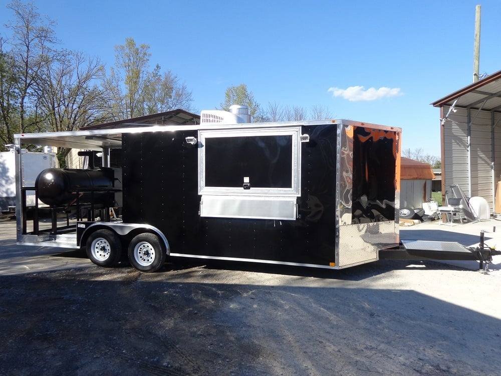 8.5′ x 20′ Black Porch Style Concession Food Trailer — photo 15