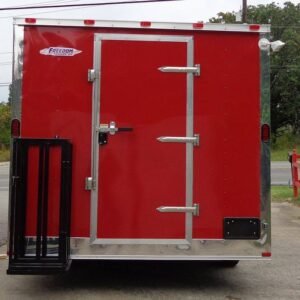 8.5 x 16 Red Vending Trailer with generator platform and mag wheels - view 7