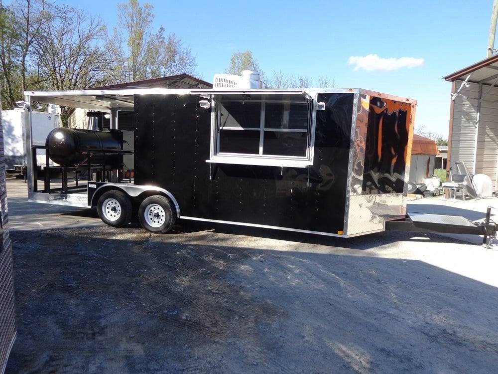 8.5′ x 20′ Black Porch Style Concession Food Trailer — photo 4