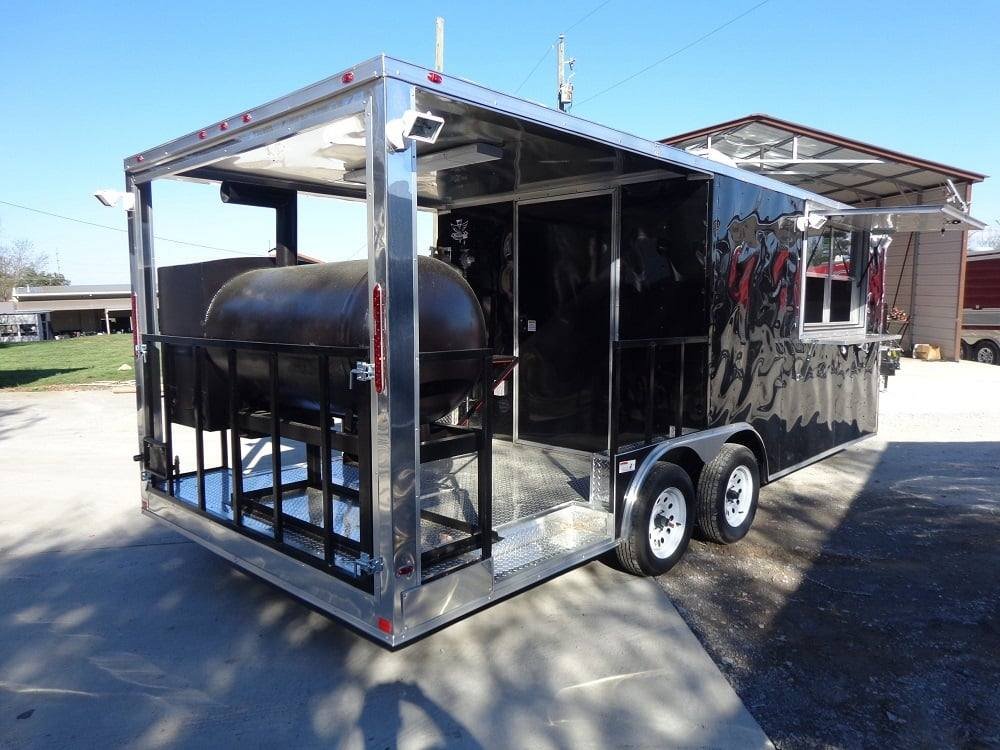 8.5′ x 20′ Black Porch Style Concession Food Trailer — photo 14
