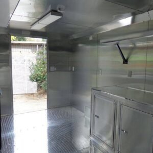 8.5 x 16 Red Vending Trailer with generator platform and mag wheels - view 10