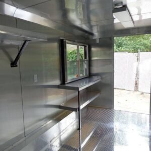 8.5 x 16 Red Vending Trailer with generator platform and mag wheels - view 12