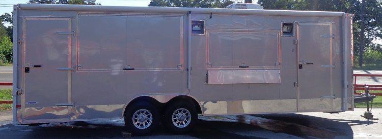 Concession Trailer 8.5′ x 26′ Silver – BBQ Smoker Food Catering — photo 6