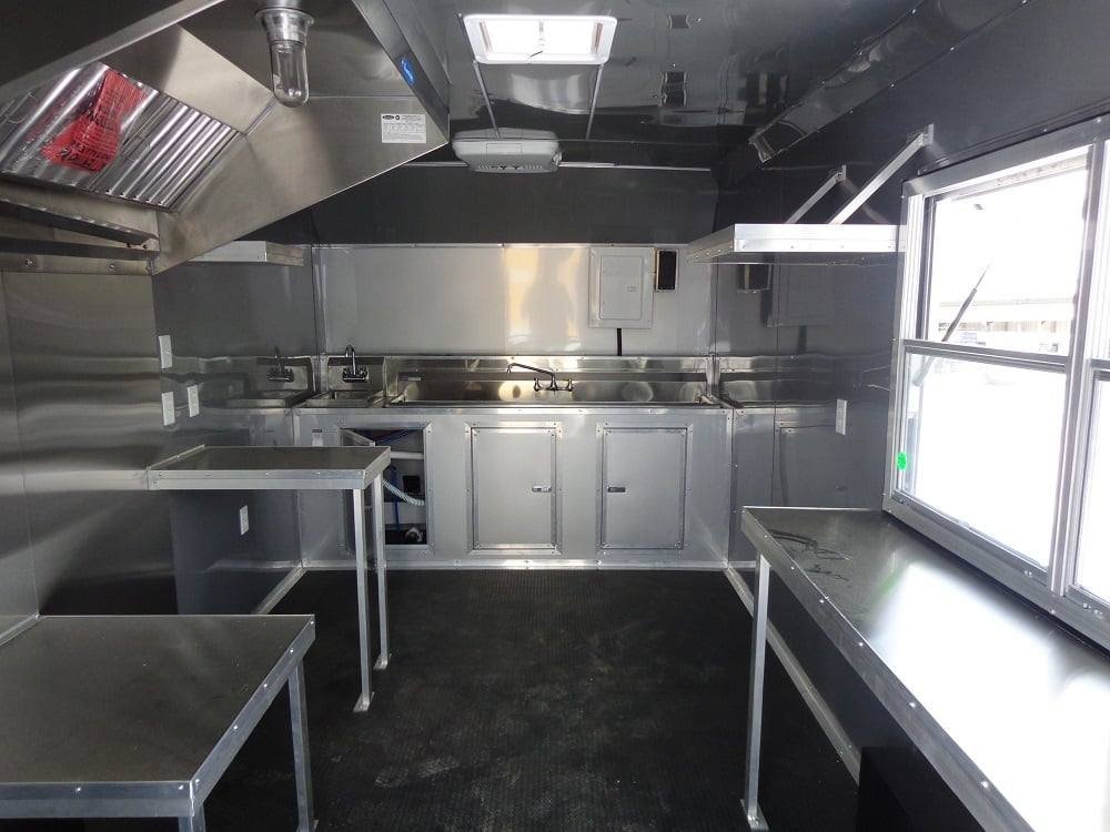 8.5′ x 22′ Flat Front Red Concession BBQ Porch Style Trailer — photo 9