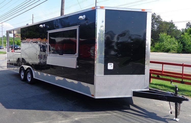 Concession Trailer 8.5′ x 26′ Catering Food Event BBQ Custom Enclosed-Black — photo 5
