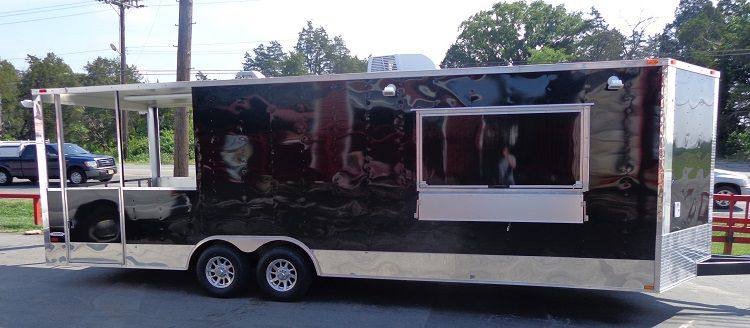 Concession Trailer 8.5′ x 26′ Catering Food Event BBQ Custom Enclosed-Black — photo 2