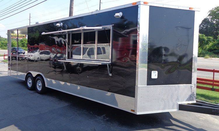 Concession Trailer 8.5′ x 26′ Catering Food Event BBQ Custom Enclosed-Black — photo 4