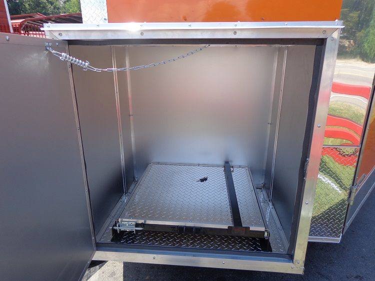Concession Trailer 8.5′ x 28′ (Orange) Event Catering BBQ Food Enclosed — photo 14