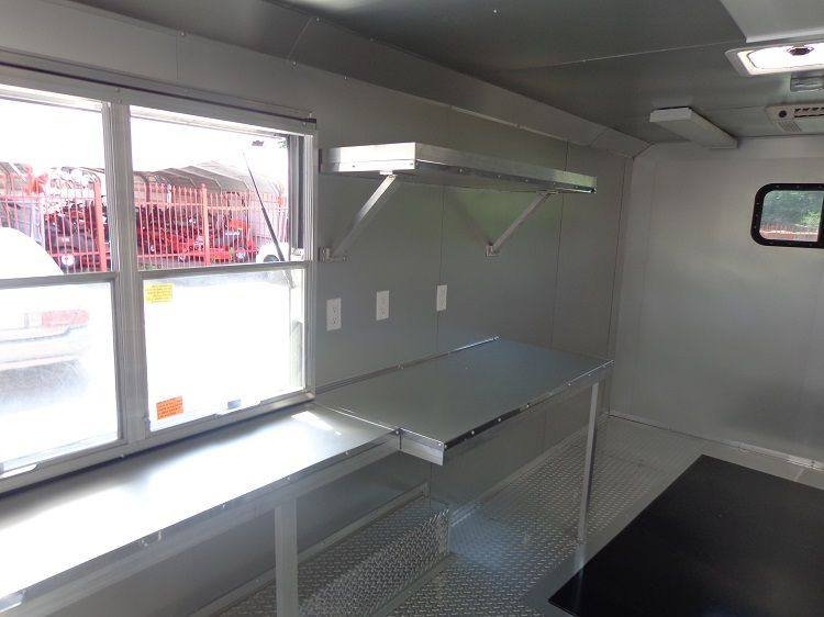 Concession Trailer 8.5′ x 28′ (Orange) Event Catering BBQ Food Enclosed — photo 15