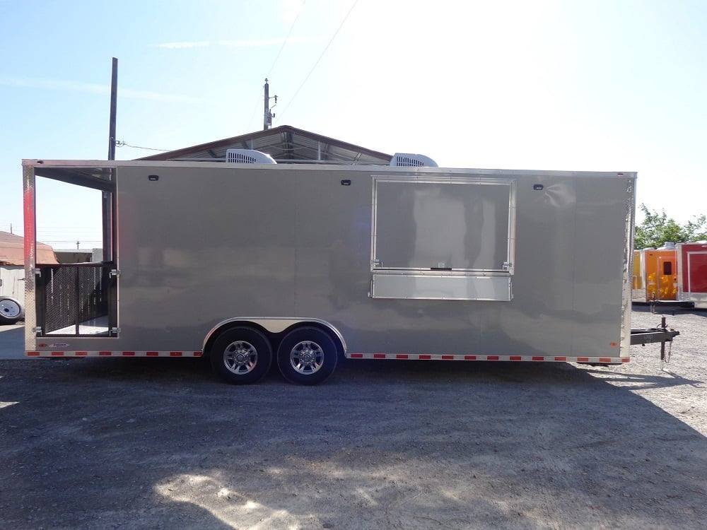 8.5′ x 26′ Dove Grey Flat Nose Concession Food Trailer — photo 15