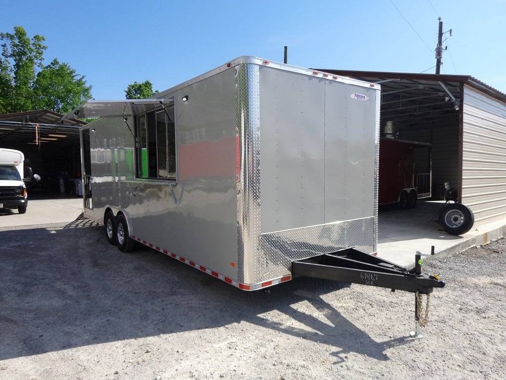 8.5′ x 26′ Dove Grey Flat Nose Concession Food Trailer — photo 2