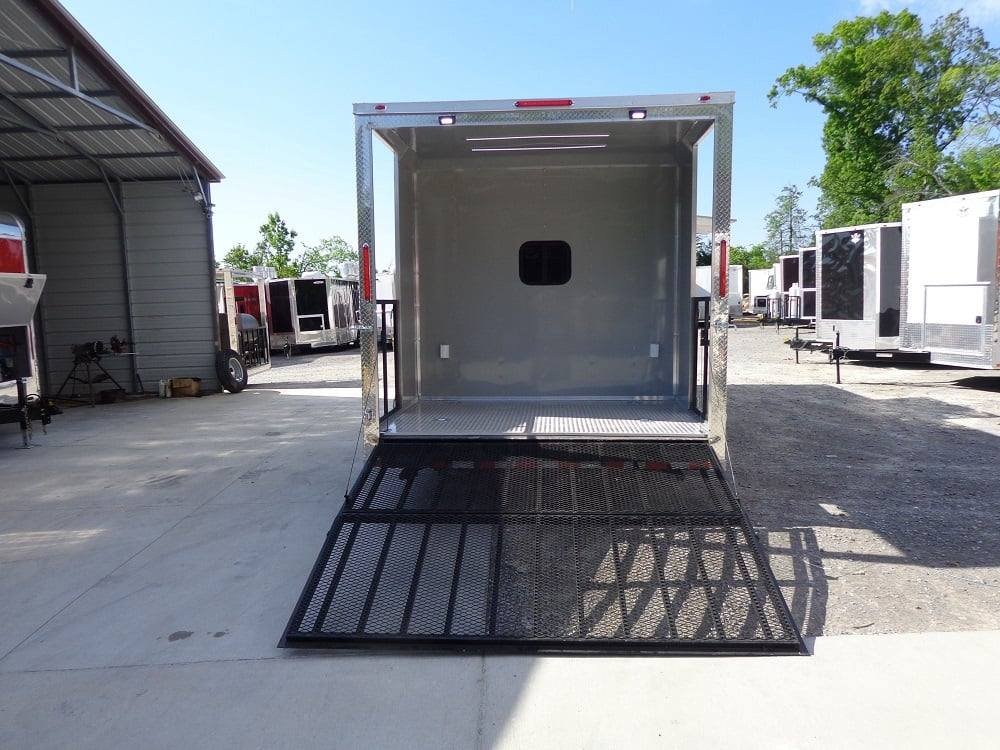 8.5′ x 26′ Dove Grey Flat Nose Concession Food Trailer — photo 7