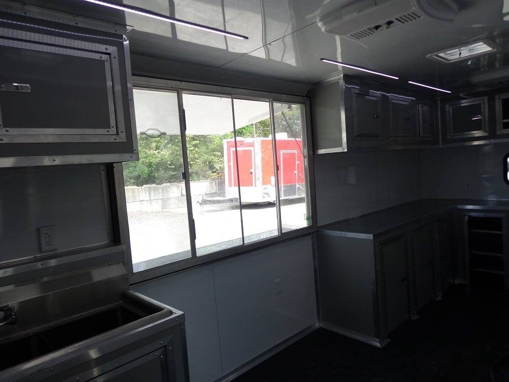 8.5′ x 26′ Dove Grey Flat Nose Concession Food Trailer — photo 5