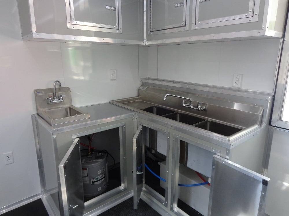 8.5′ x 26′ Dove Grey Flat Nose Concession Food Trailer — photo 10