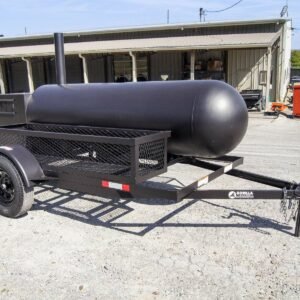 330 gallon stick burner smoker with wood cage and firebox - view 6