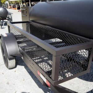 330 gallon stick burner smoker with wood cage and firebox - view 9