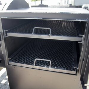 330 gallon stick burner smoker with wood cage and firebox - view 11