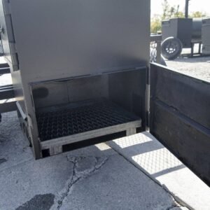 330 gallon stick burner smoker with wood cage and firebox - view 12