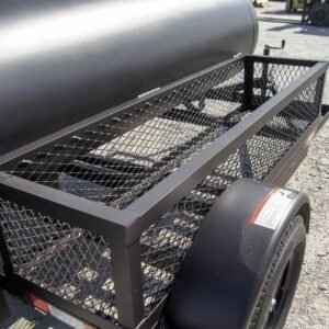 330 gallon stick burner smoker with wood cage and firebox - view 14