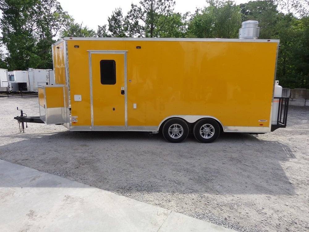 8.5′ x 18′ Penske Yellow Concession Food Trailer With Appliances — photo 5