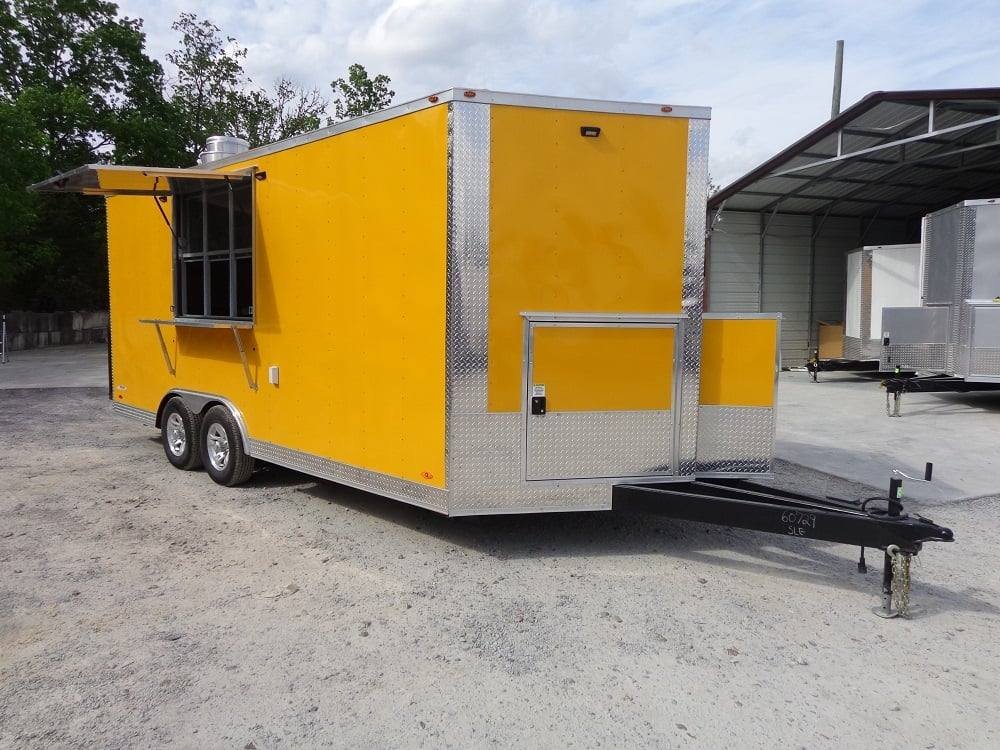8.5′ x 18′ Penske Yellow Concession Food Trailer With Appliances — photo 9