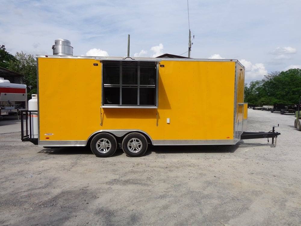 8.5′ x 18′ Penske Yellow Concession Food Trailer With Appliances — photo 6