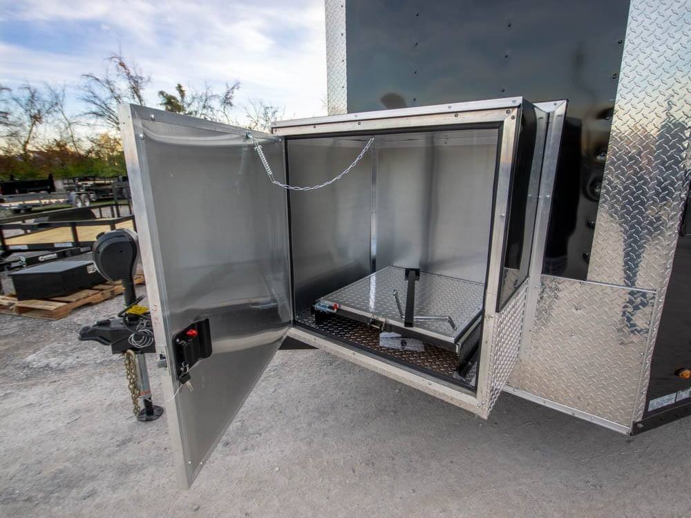 8.5′ x 26′ Black BBQ Vending Porch Style Concession Trailer — photo 9