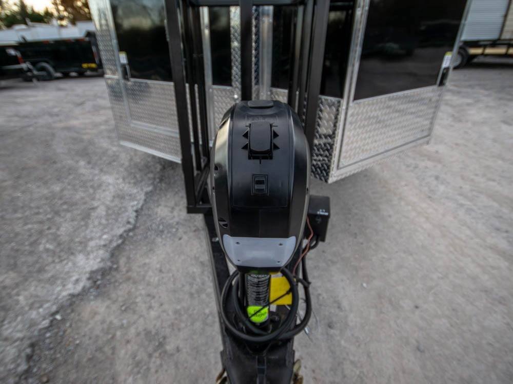 8.5′ x 26′ Black BBQ Vending Porch Style Concession Trailer — photo 8
