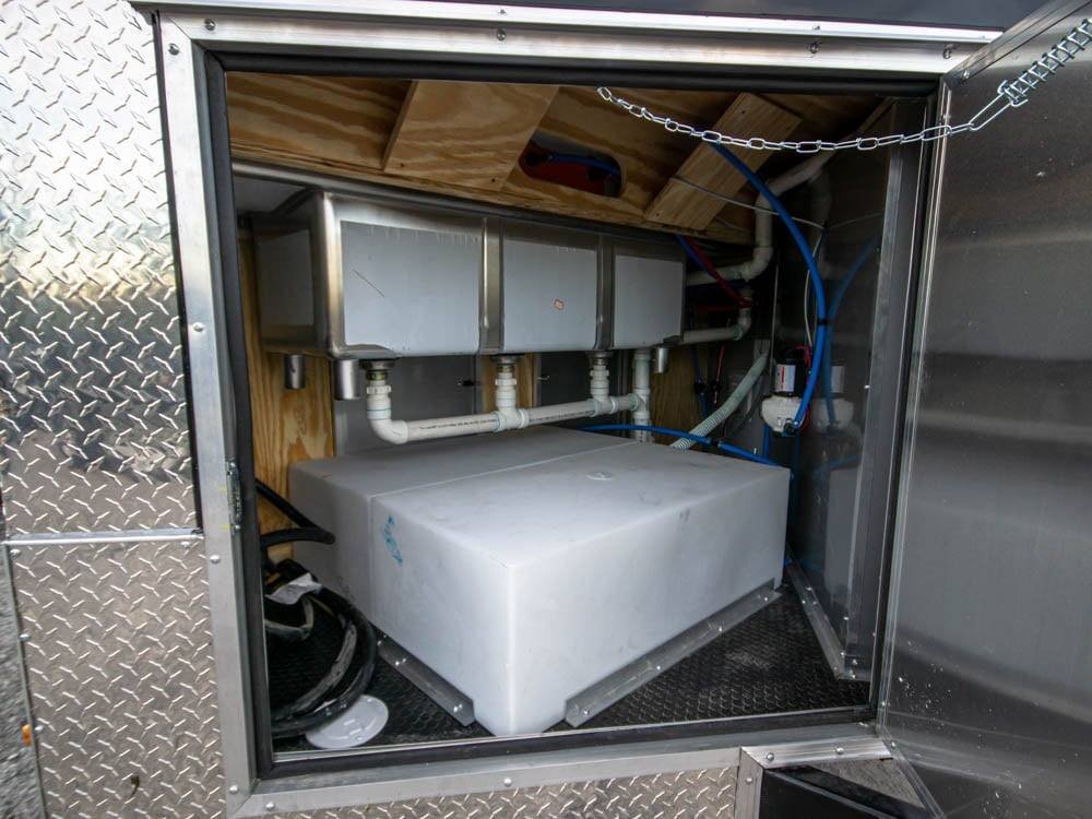 8.5′ x 26′ Black BBQ Vending Porch Style Concession Trailer — photo 10