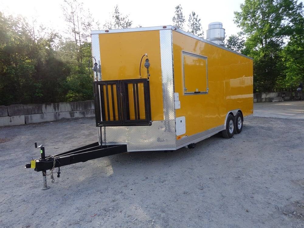 8.5′ x 20′ Penske Yellow Concession Food Trailer With Appliances — photo 4