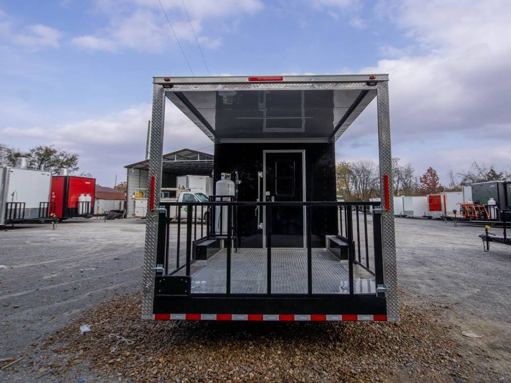 8.5′ x 22′ Black BBQ Concession Trailer with Appliances — photo 4