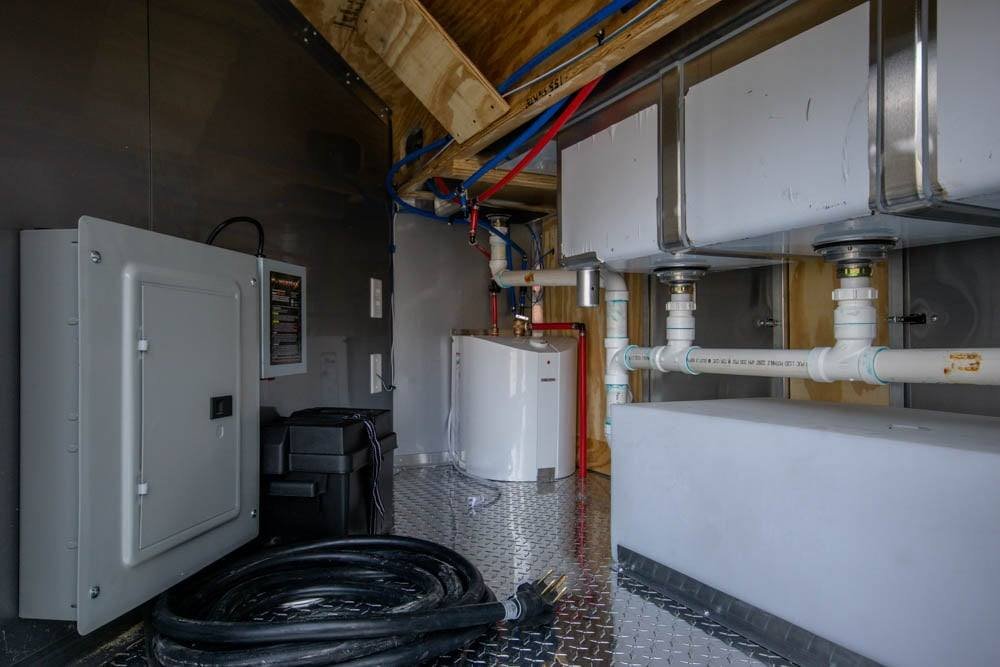 8.5′ x 22′ Black BBQ Concession Trailer with Appliances — photo 8