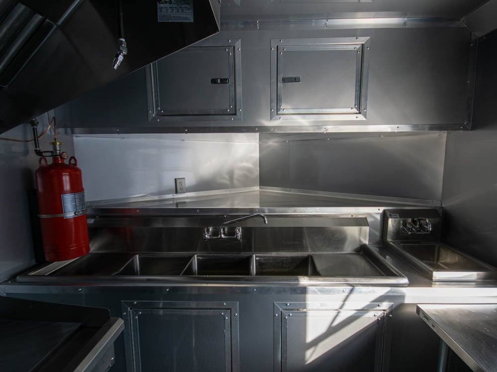8.5′ x 22′ Black BBQ Concession Trailer with Appliances — photo 15
