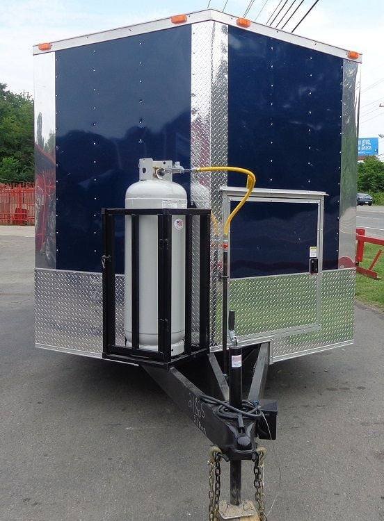 Concession Trailer 8.5′ x 17′ (Blue) Catering Enclosed Food Cart — photo 11