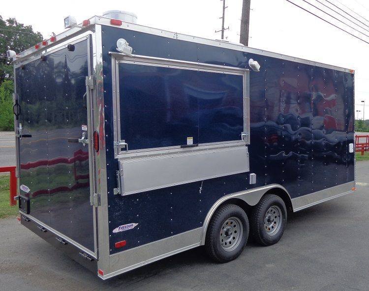 Concession Trailer 8.5′ x 17′ (Blue) Catering Enclosed Food Cart — photo 12