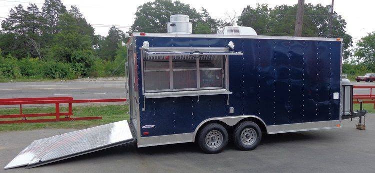 Concession Trailer 8.5′ x 17′ (Blue) Catering Enclosed Food Cart — photo 10
