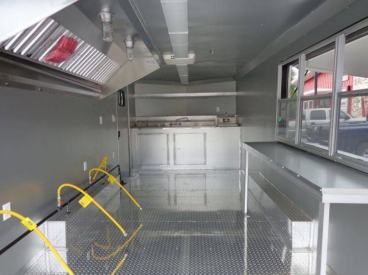 Concession Trailer 8.5′ x 17′ (Blue) Catering Enclosed Food Cart — photo 6