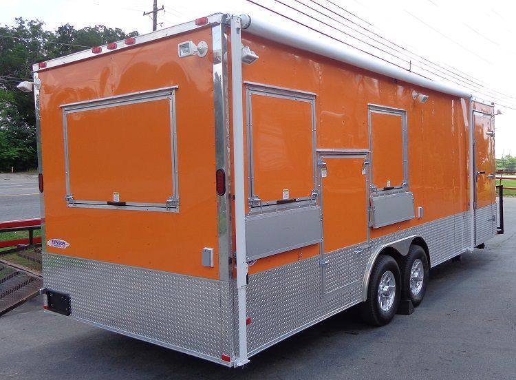 Concession Trailer 8.5′ x 24′ (Orange) Event Kitchen Catering Food BBQ Restroom — photo 6