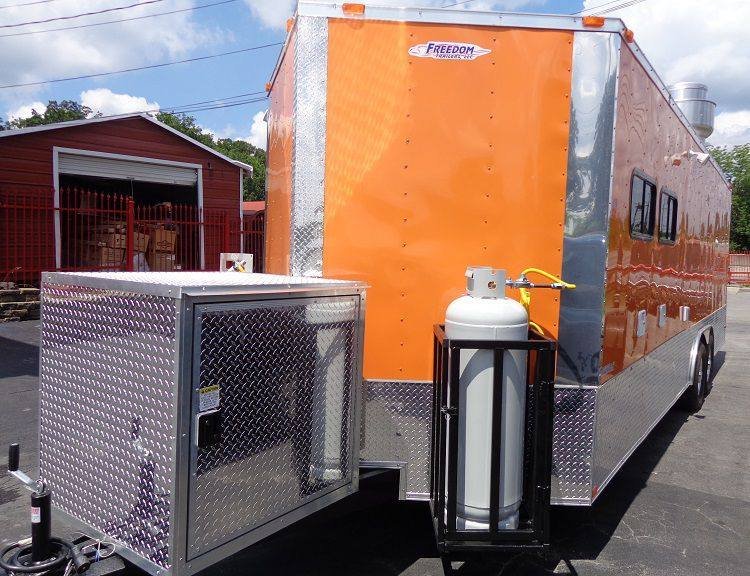 Concession Trailer 8.5′ x 24′ (Orange) Event Kitchen Catering Food BBQ Restroom — photo 5