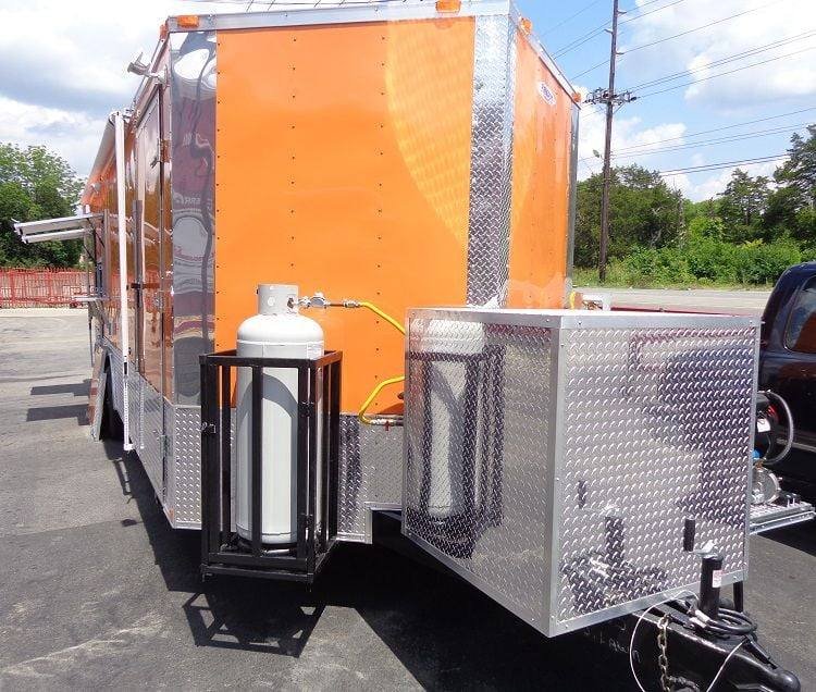 Concession Trailer 8.5′ x 24′ (Orange) Event Kitchen Catering Food BBQ Restroom — photo 14